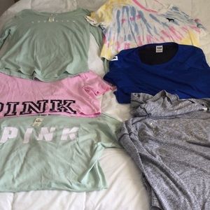 VS Pink lot of 6 cute tops - all fit like women M